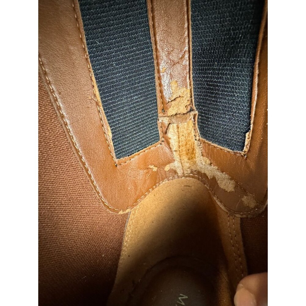 Marc Fisher Women’s‎ Tall Riding Boots Black W/ Brown Leather Buckle Zip Size 8M - Picture 12 of 12